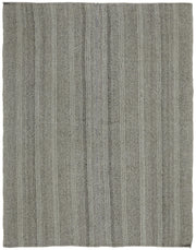 Kadex Antrasit ve Bej Çizgili Yün ve Pamuk Modern Kilim 220x285 cm