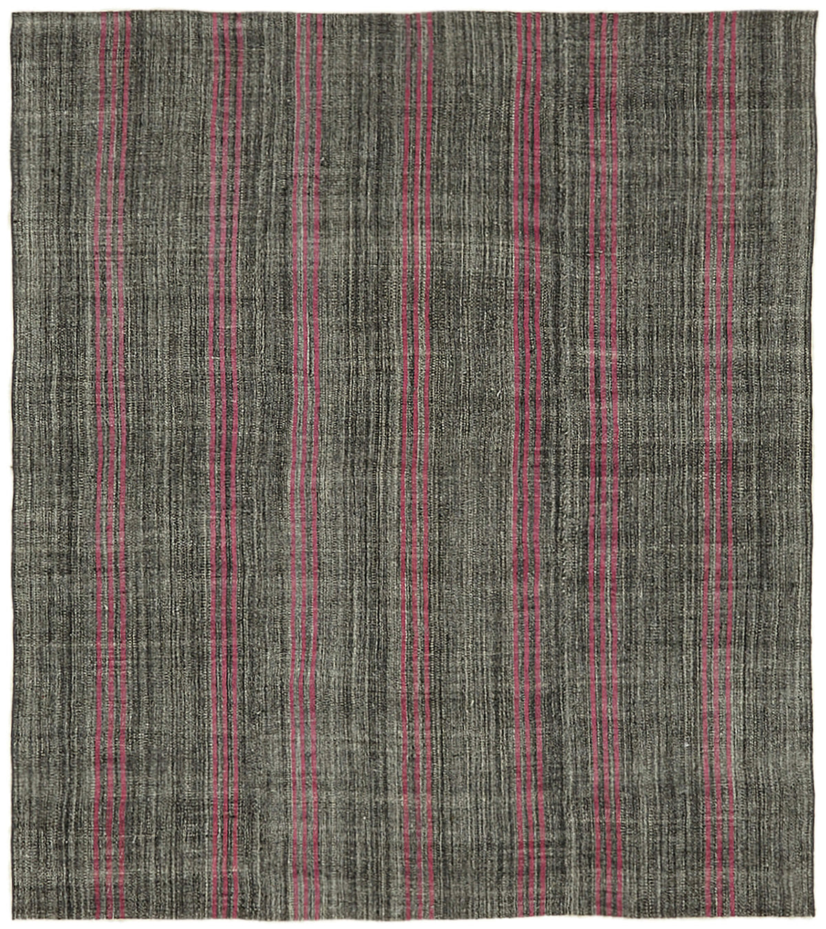 Kadex Chaput Kilim Gri Çizgili Modern Dokuma Kilim 180x204 cm 43488