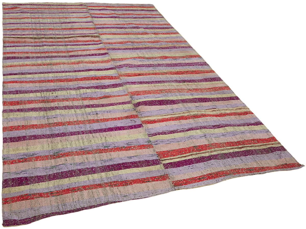 Kadex Krem Bej Çizgili Pamuk Yün Modern Kilim 200x308 cm – genel görünüm