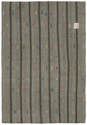Kadex Geometrik Kilim Gri Etnik Desenli Chaput 205x290 cm 43501