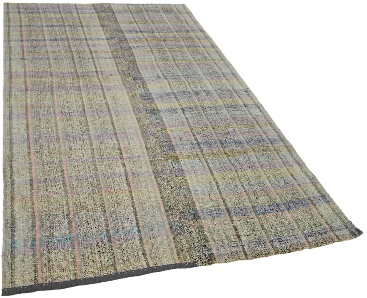 Kadex Çizgili Desenli Gri Pembe Modern Kilim 164x265 cm 43502 – genel görünüm