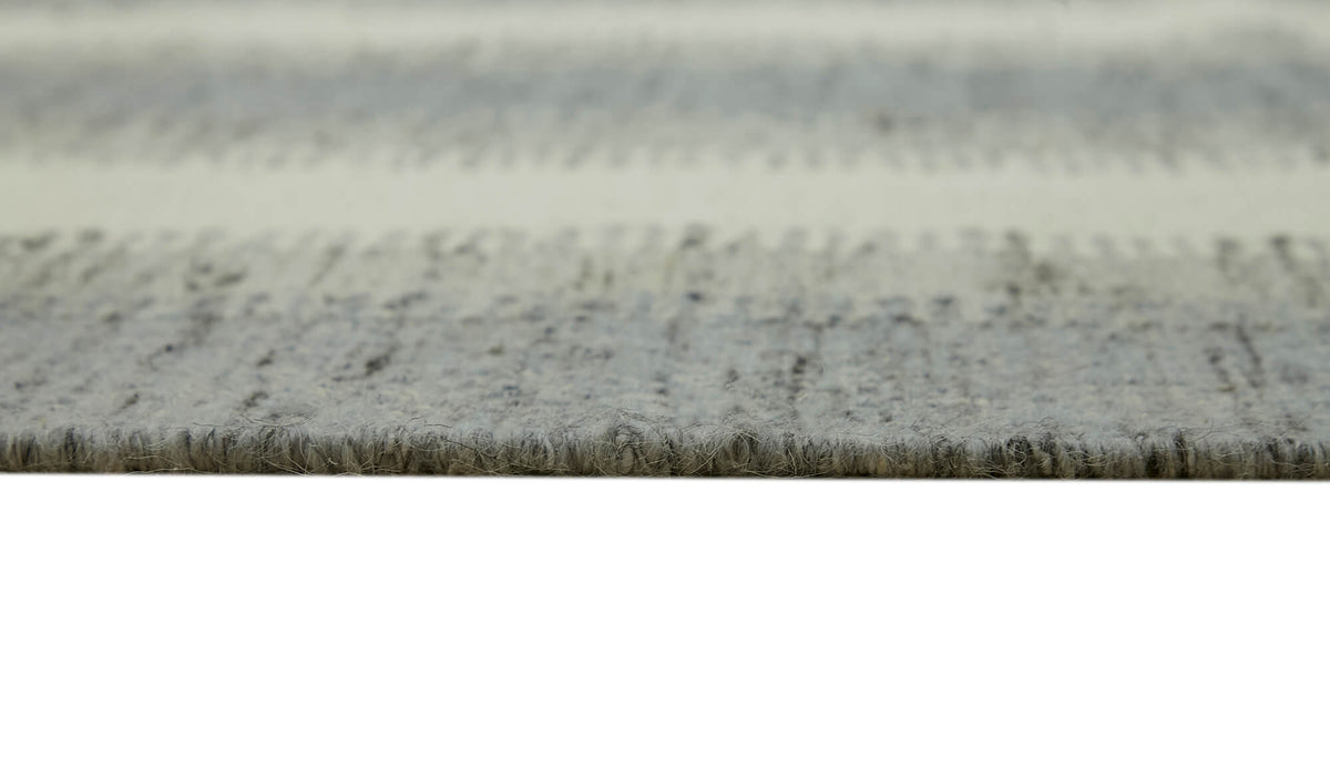 Velmo Açık Gri Çizgili Yün ve Pamuk Dokuma Modern Halı 275x366 cm 43511 – farklı açı