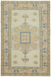 Kavale Krem Bej Halı Madalyon Göbekli Vintage 159x239 cm
