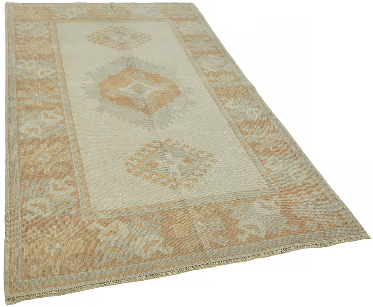 Kavale Geometrik Desenli Açık Kahverengi Anadolu Halısı 151x228 cm – genel görünüm