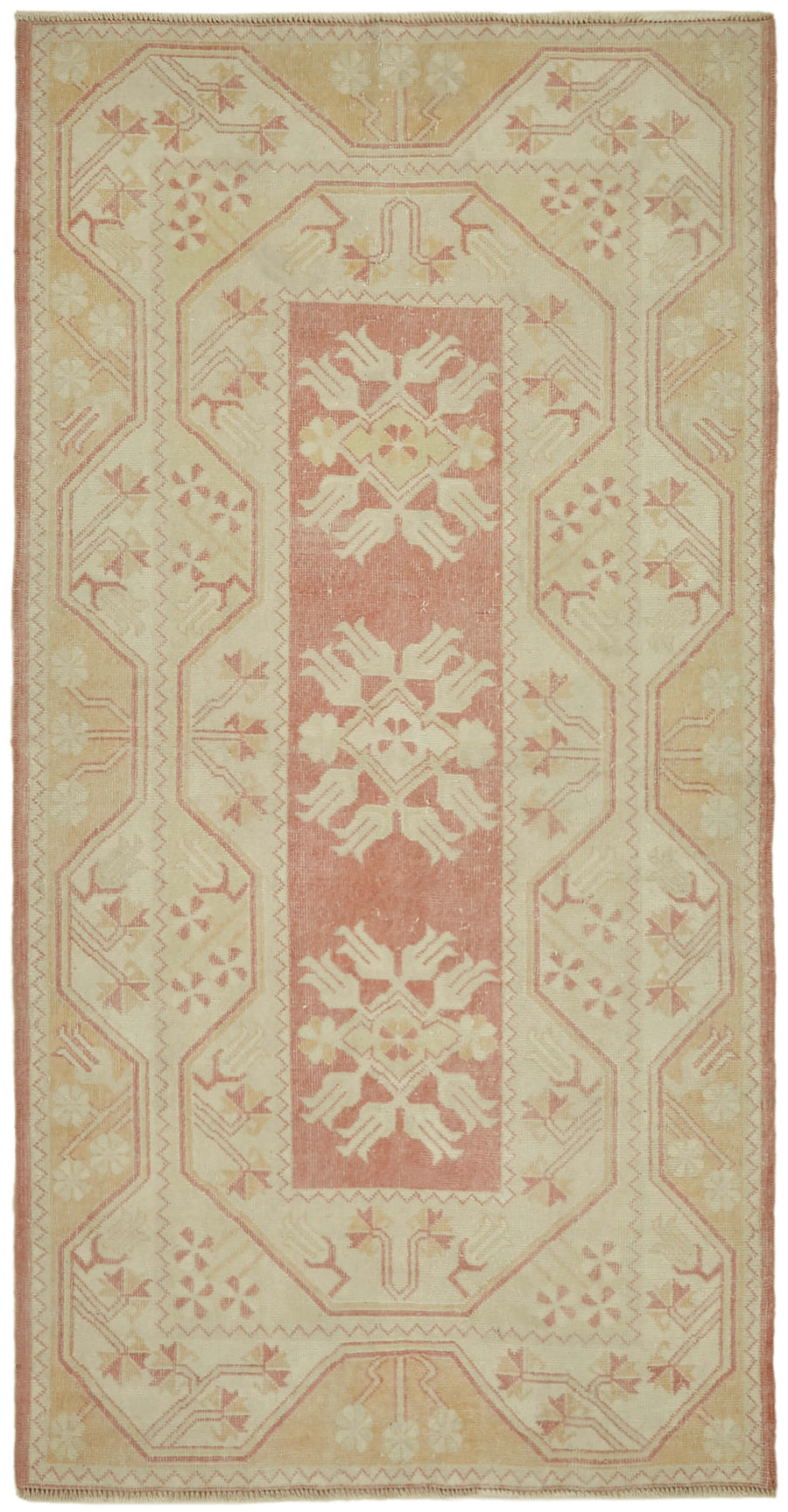 Kavale Kırmızı Dokuma Geometrik Etnik El Dokuma Halı 116x212 cm
