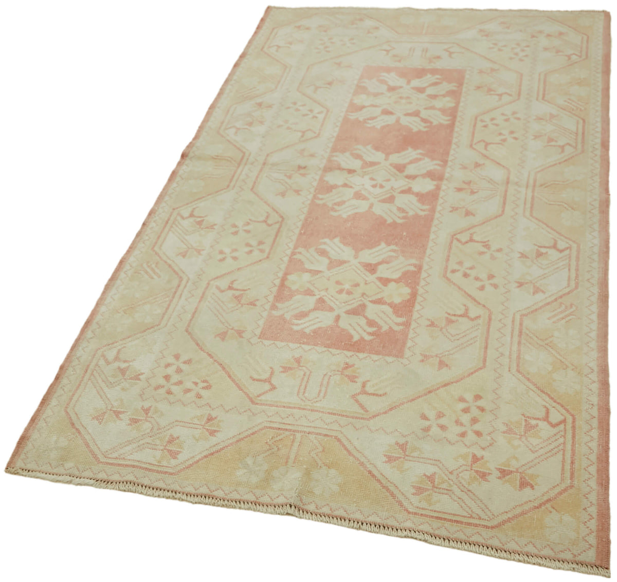 Kavale Kırmızı Dokuma Geometrik Etnik El Dokuma Halı 116x212 cm – doku yakın çekim