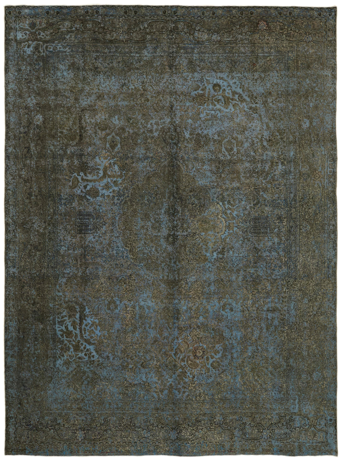 Zelko Vintage Eskitme Halı Mavi Klasik El Dokuma 295x389 cm