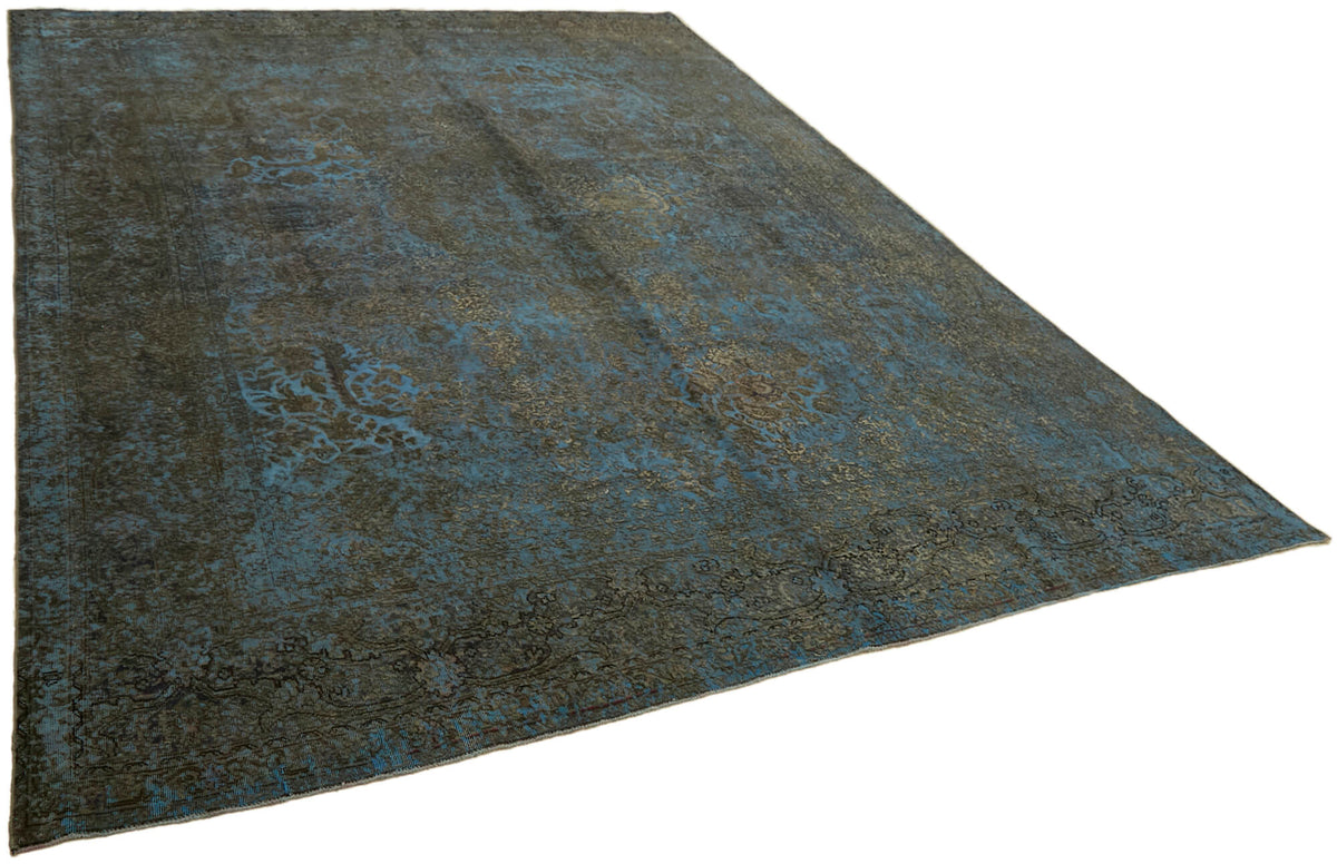 Zelko Vintage Eskitme Halı Mavi Klasik El Dokuma 295x389 cm – genel görünüm