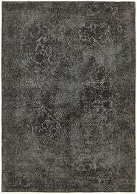 Zelko Gri Antrasit Soyut Modern El Dokuma Halı 239x335 cm