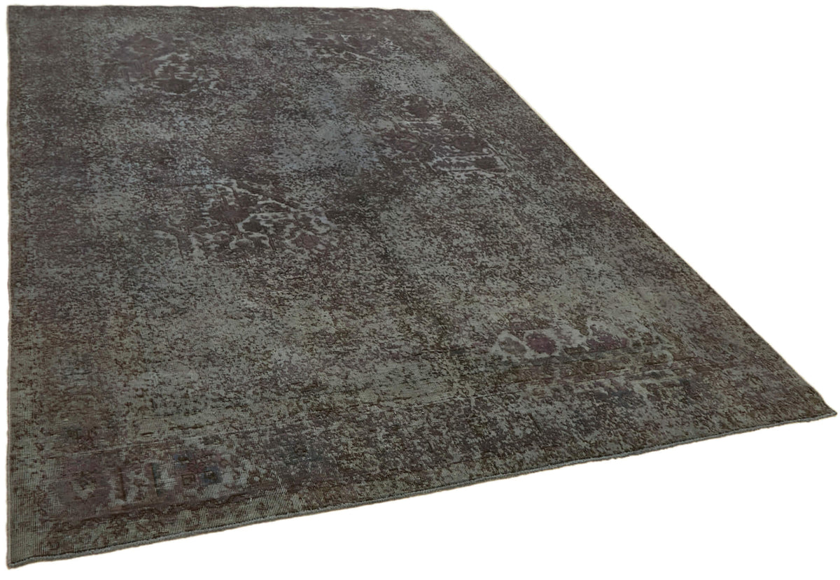 Zelko Gri Antrasit Soyut Modern El Dokuma Halı 239x335 cm – genel görünüm