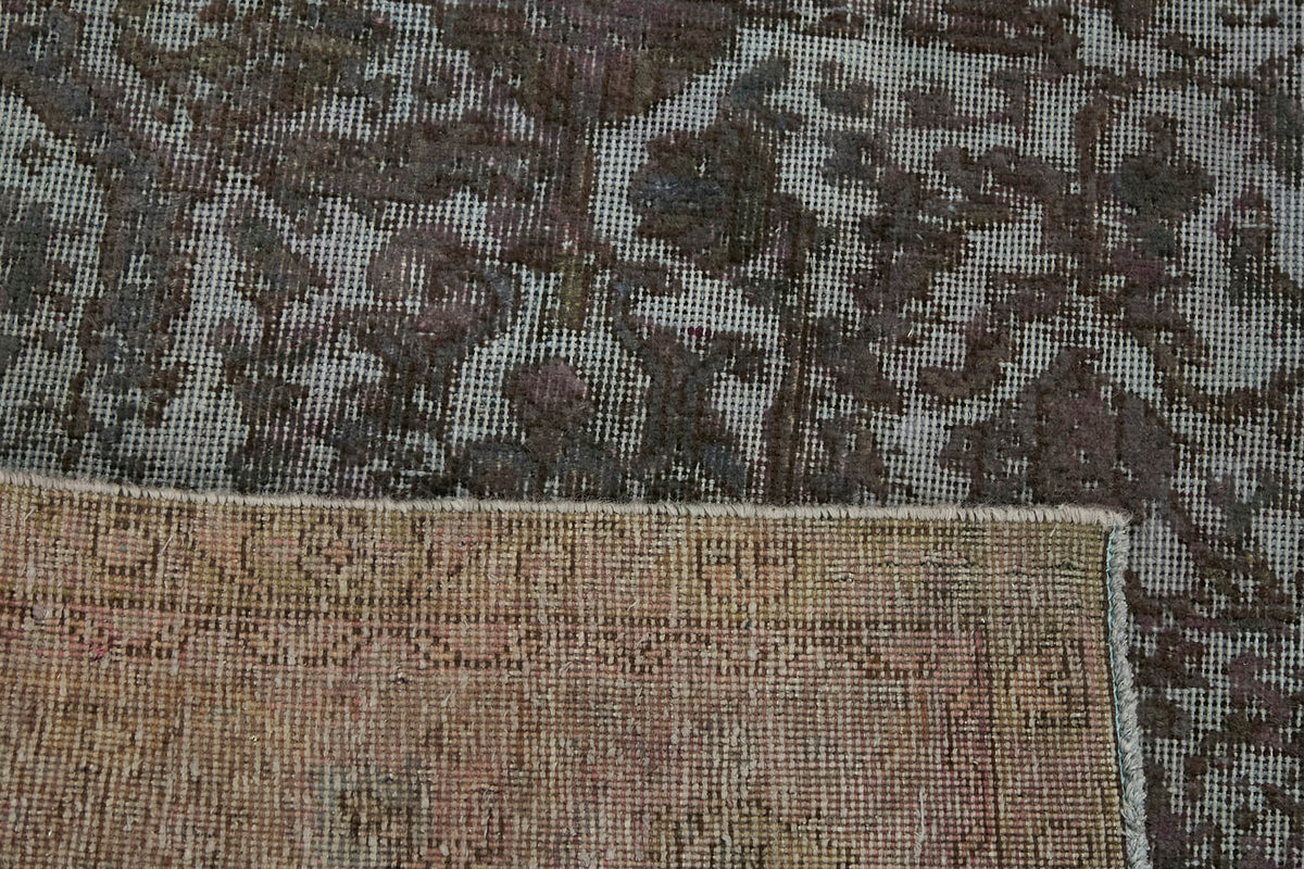 Zelko Gri Antrasit Soyut Modern El Dokuma Halı 239x335 cm – arka yüz görünümü