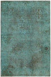 Zelko Madalyon Desenli Turkuaz ve Kahverengi El Dokuma Halı 240x356 cm