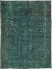 Zelko Turkuaz Gri Soyut Modern El Dokuma Halı 300x395 cm