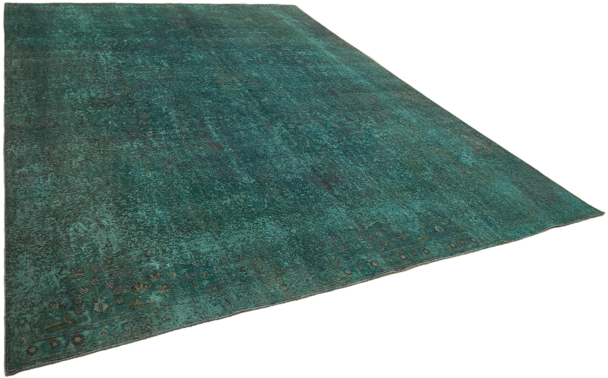 Zelko Turkuaz Gri Soyut Modern El Dokuma Halı 300x395 cm – genel görünüm