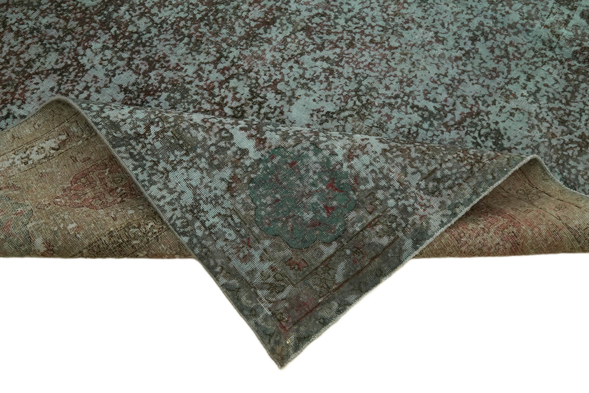 Zelko Gri Soyut Desenli Modern El Dokuma Halı 294x387 cm – kenar detayı