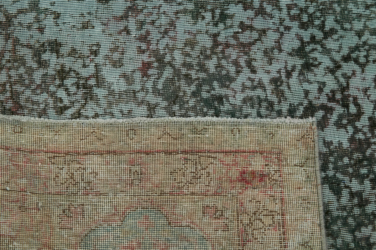 Zelko Gri Soyut Desenli Modern El Dokuma Halı 294x387 cm – arka yüz görünümü