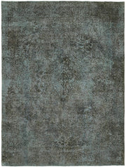 Zelko Gri Mavi Soyut Modern El Dokuma Halı 288x383 cm