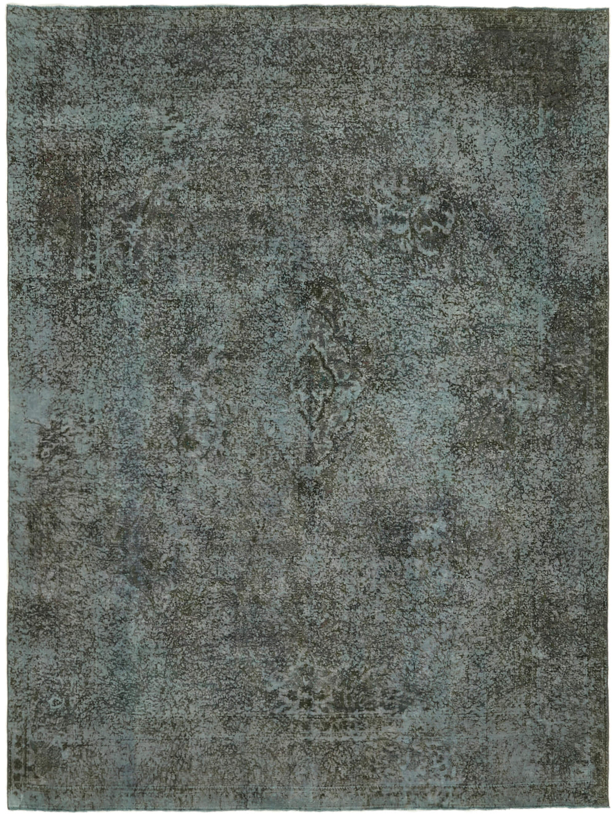 Zelko Gri Mavi Soyut Modern El Dokuma Halı 288x383 cm