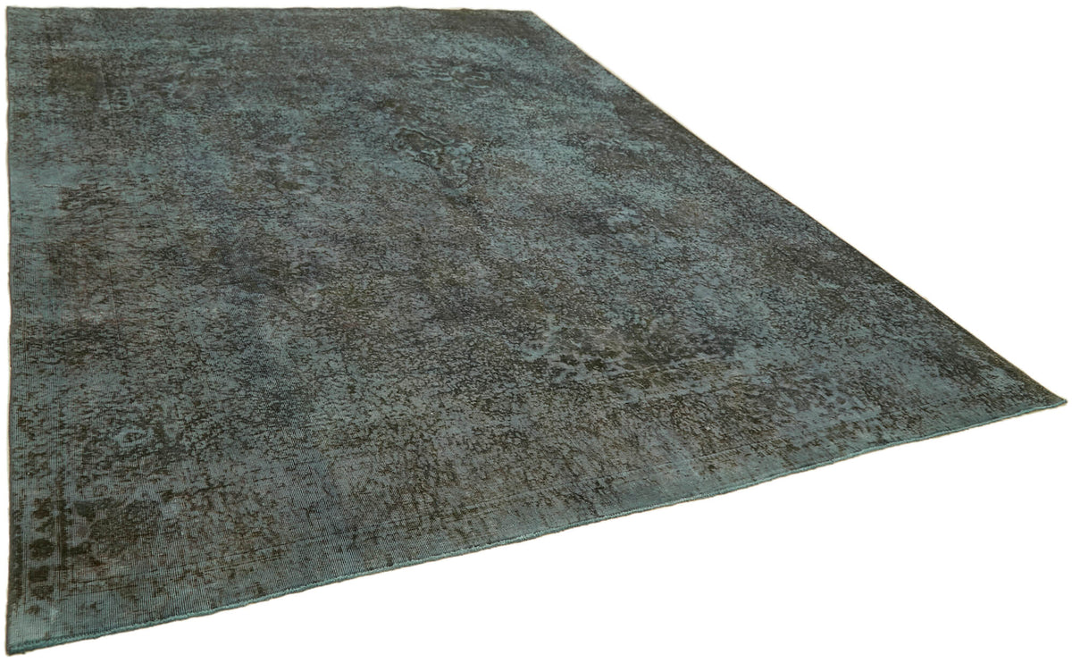 Zelko Gri Mavi Soyut Modern El Dokuma Halı 288x383 cm – genel görünüm