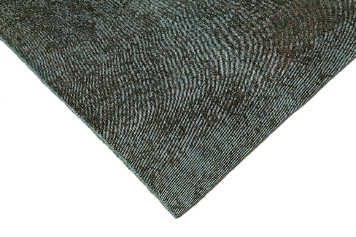 Zelko Gri Mavi Soyut Modern El Dokuma Halı 288x383 cm – detay görünümü