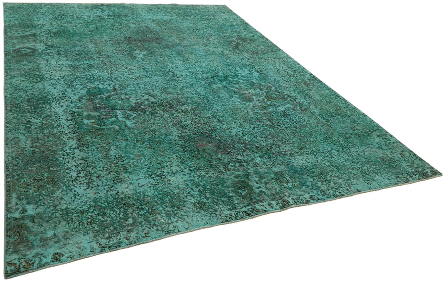 Zelko Koyu Yeşil ve Turkuaz Soyut Desenli El Dokuma Halı 247x318 cm – genel görünüm