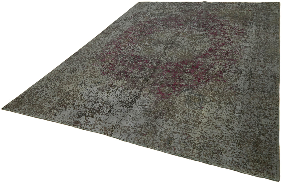 Zelko Gri Kahverengi Soyut Desenli El Dokuma Halı 235x329 cm – doku yakın çekim