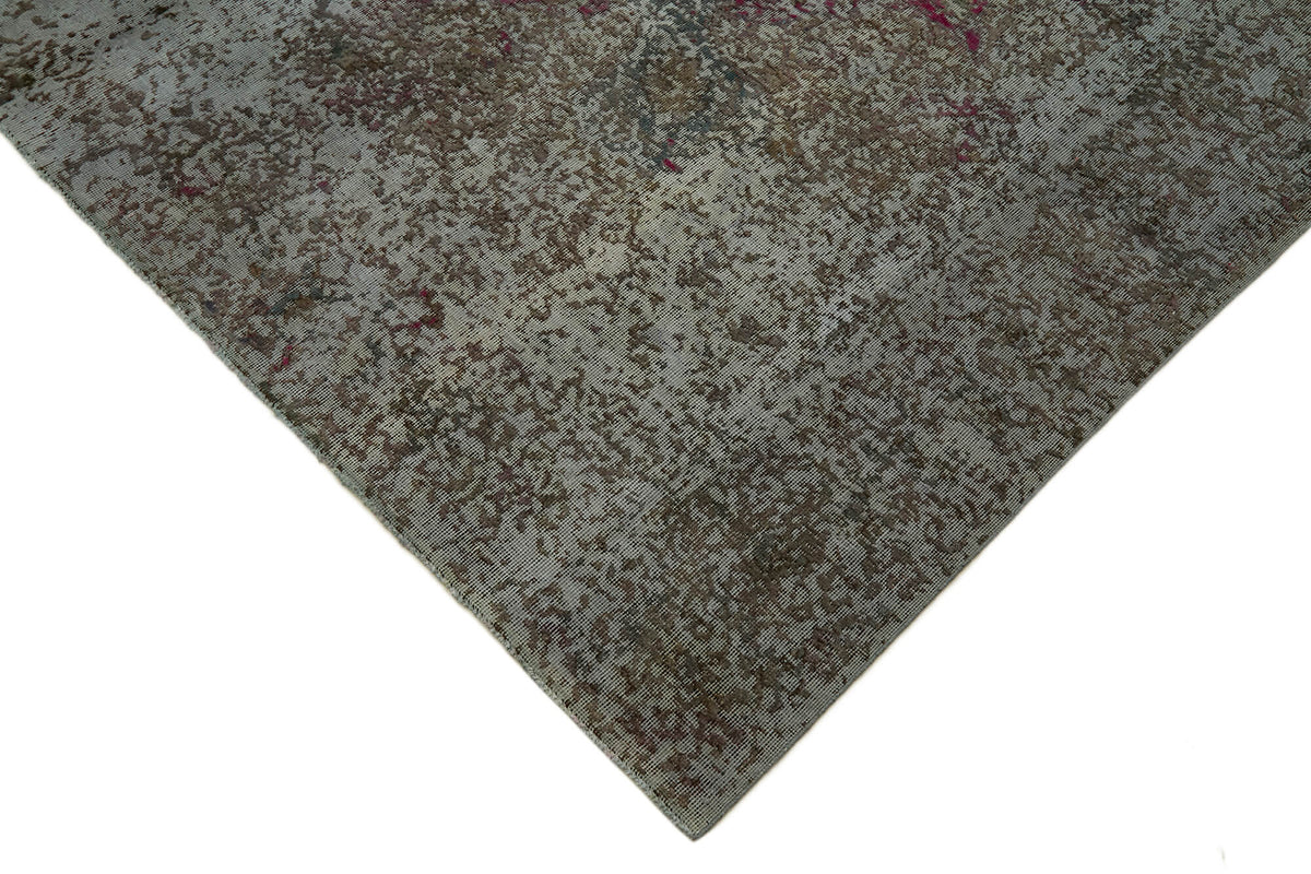 Zelko Gri Kahverengi Soyut Desenli El Dokuma Halı 235x329 cm – detay görünümü