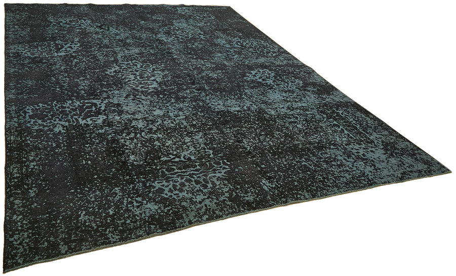 Zelko Overdyed Siyah Soyut Desenli El Dokuma Halı 294x401 cm – genel görünüm