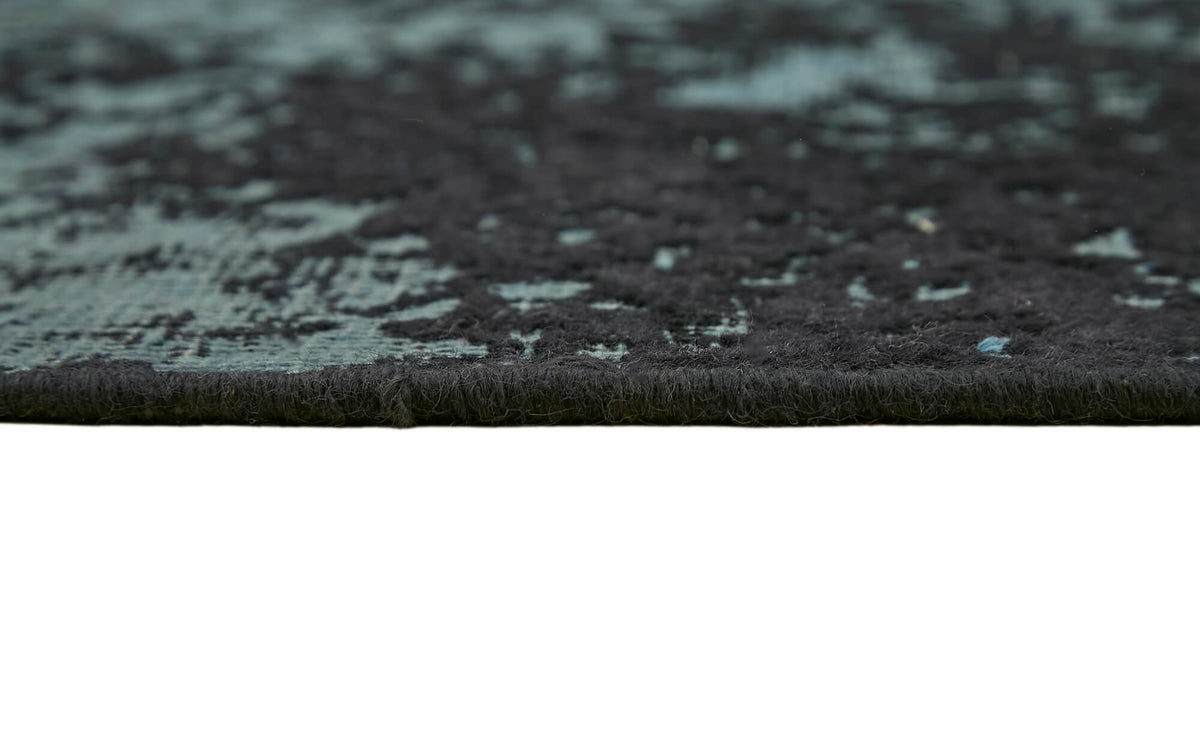 Zelko Overdyed Siyah Soyut Desenli El Dokuma Halı 294x401 cm – farklı açı