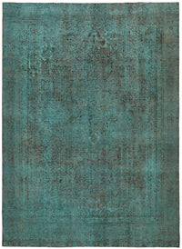 Zelko Vintage Eskitme Halı Turkuaz El Dokuma Klasik 267x361 cm