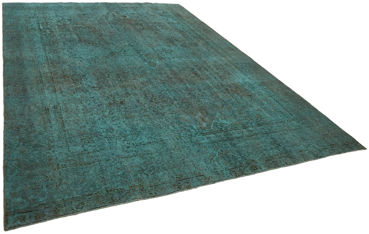 Zelko Vintage Eskitme Halı Turkuaz El Dokuma Klasik 267x361 cm – genel görünüm