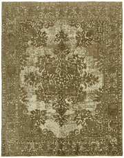 Rusvo Kahverengi Vintage Halı Madalyon Desenli 290x364 cm