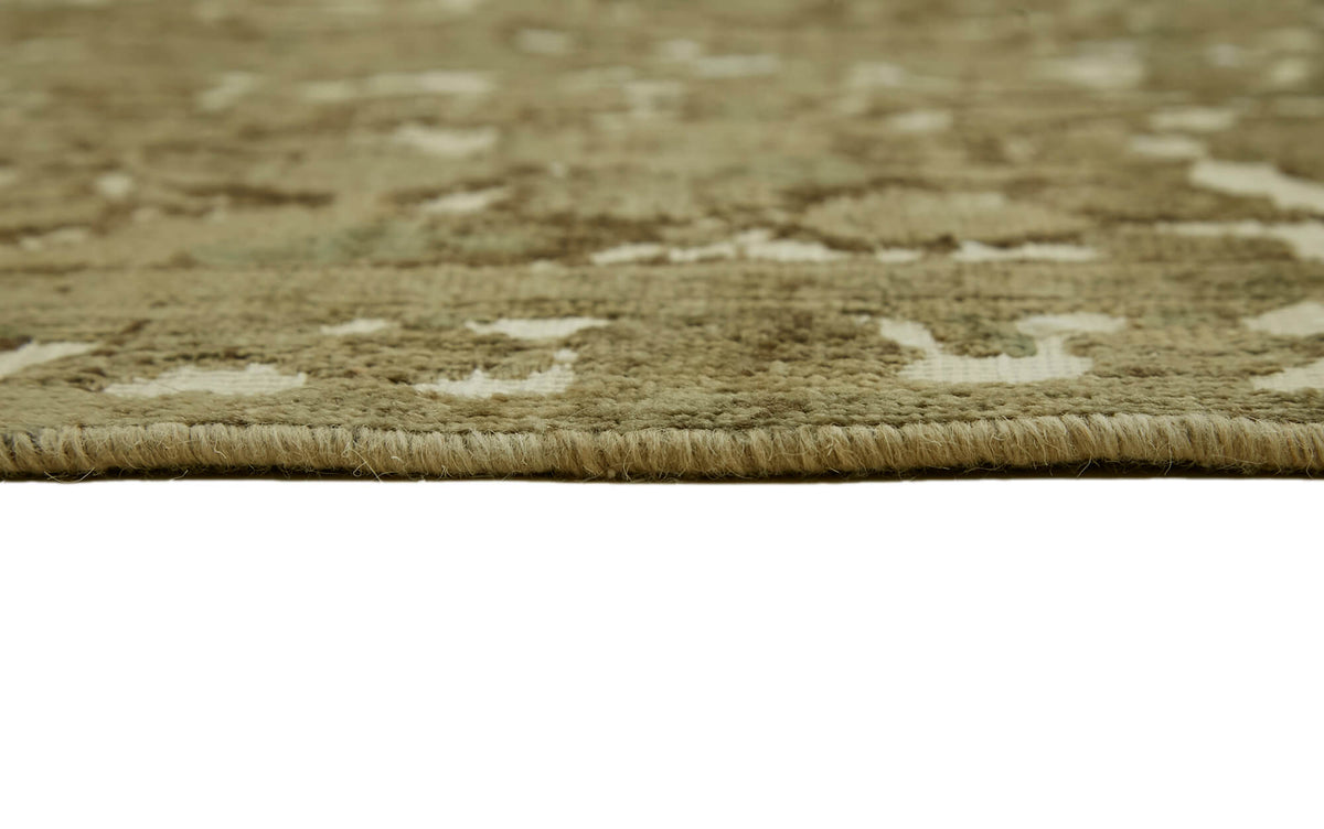 Rusvo Kahverengi Vintage Halı Madalyon Desenli 290x364 cm – farklı açı