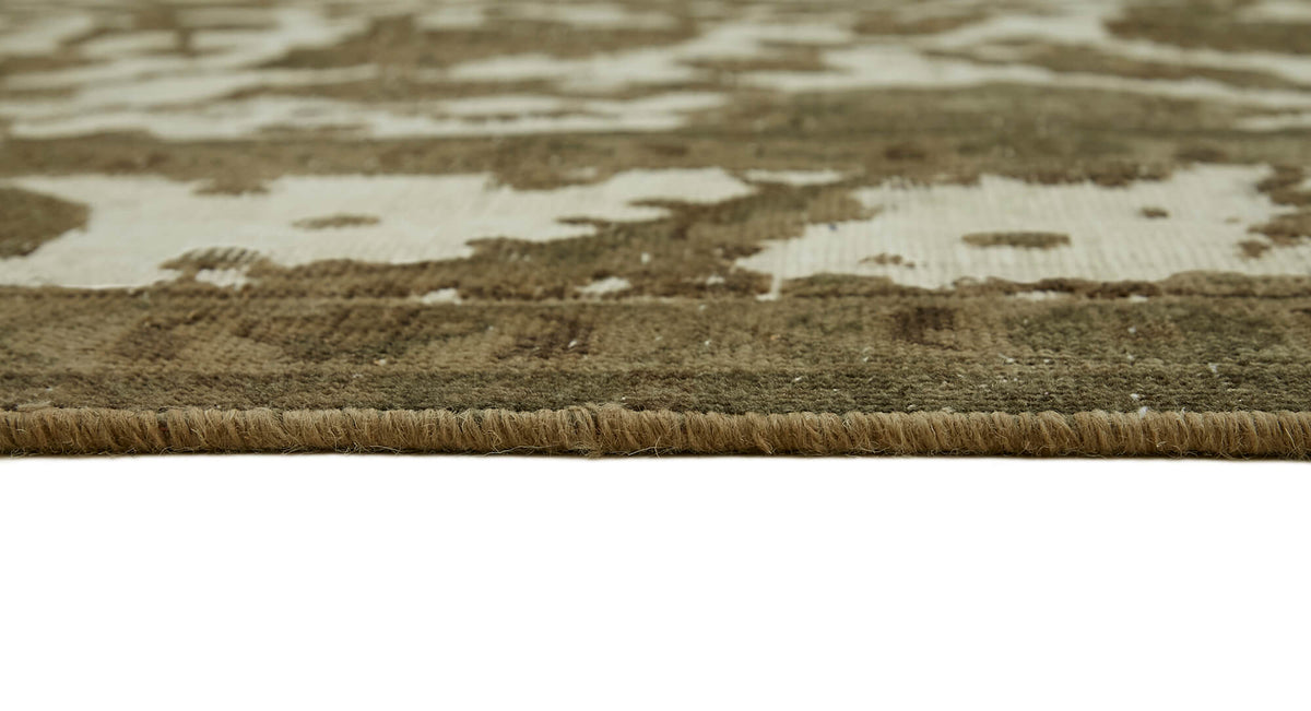 Rusvo Vintage Açık Kahverengi Çiçekli El Dokuma Halı 286x390 cm 44137 – farklı açı