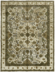 Rusvo Kahverengi Halı 6 m2 Vintage Geometrik Desenli 280x365 cm