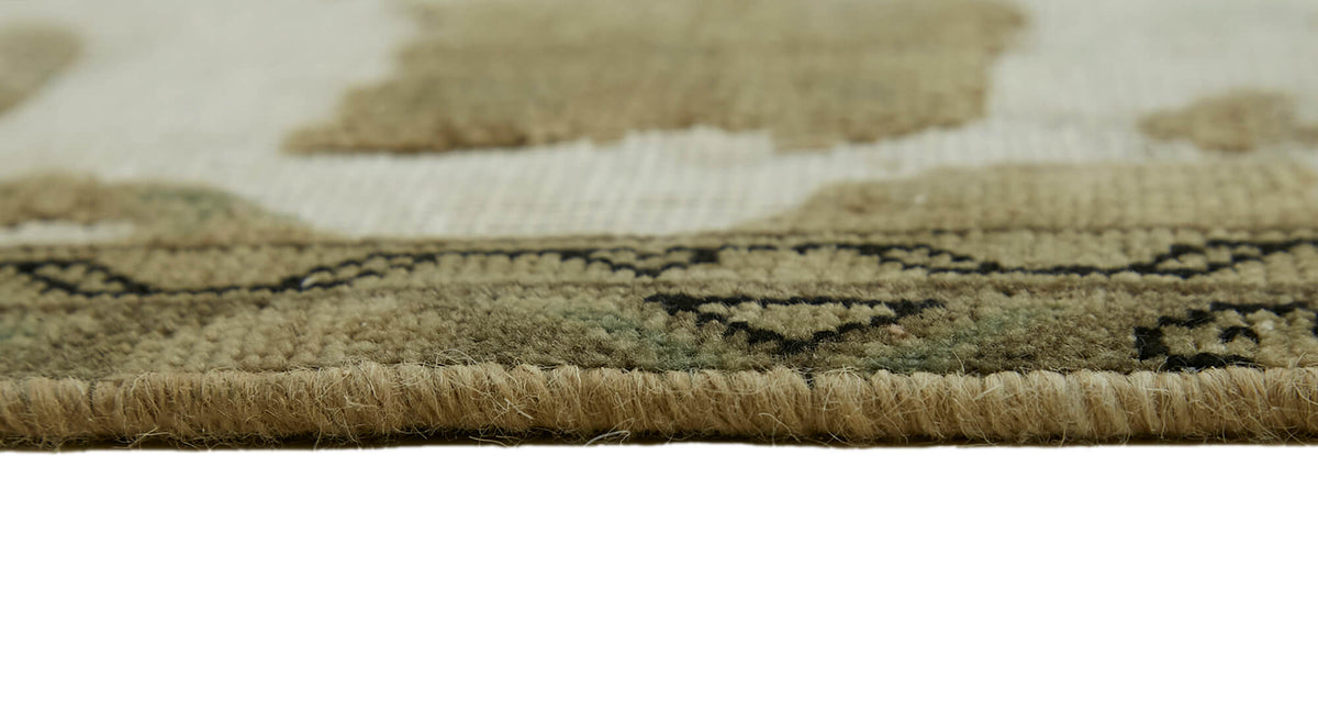 Rusvo Kahverengi Halı 6 m2 Vintage Geometrik Desenli 280x365 cm – farklı açı