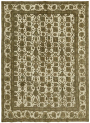 Rusvo Geometrik Desenli Vintage Bej ve Kahverengi Halı 280x376 cm