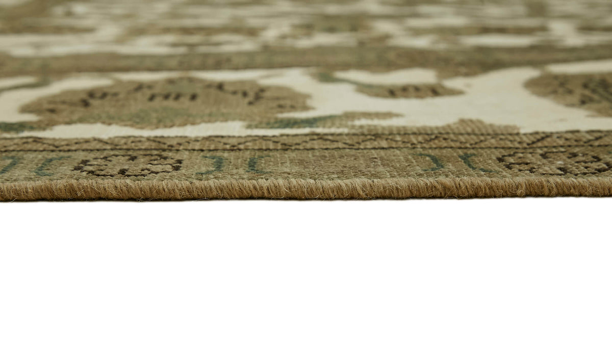 Rusvo Geometrik Desenli Vintage Bej ve Kahverengi Halı 280x376 cm – farklı açı
