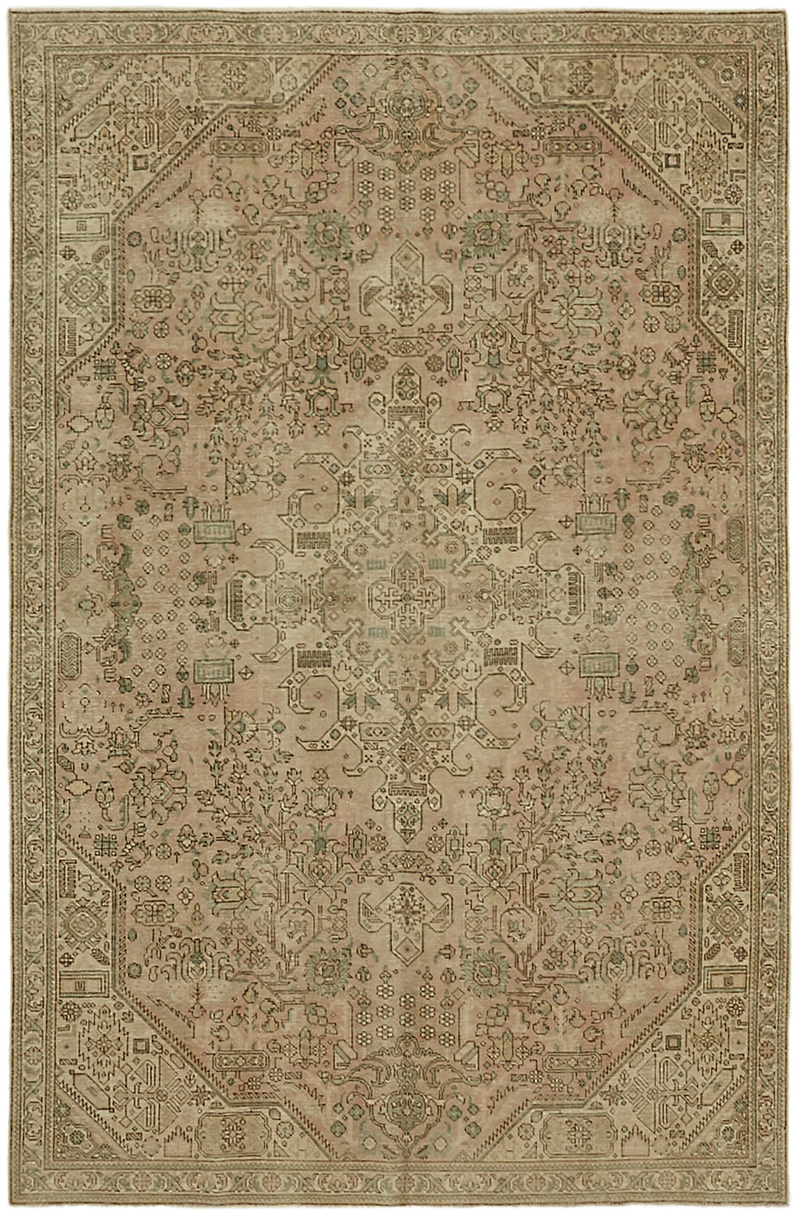 Rusvo Vintage Pembe Madalyon Desenli El Dokuma Halı 190x289 cm 44148