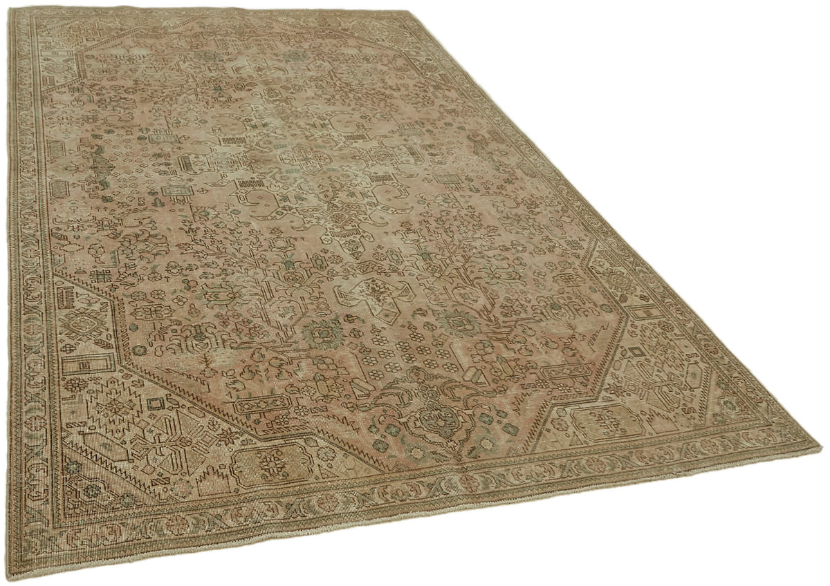 Rusvo Vintage Pembe Madalyon Desenli El Dokuma Halı 190x289 cm 44148 – genel görünüm