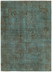 Zelko Overdyed Turkuaz ve Kahverengi Modern Eskitme Halı 245x330 cm