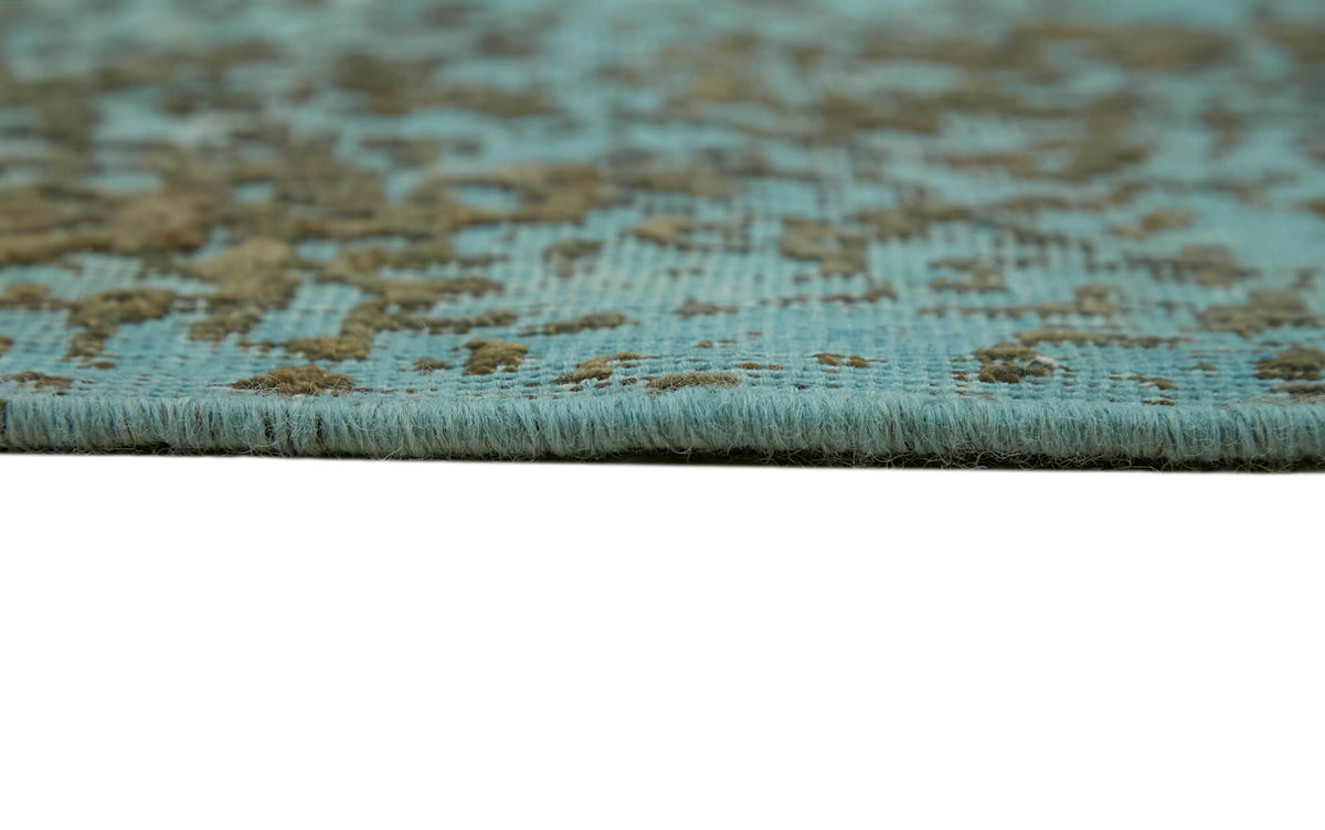 Zelko Overdyed Turkuaz ve Kahverengi Modern Eskitme Halı 245x330 cm – farklı açı