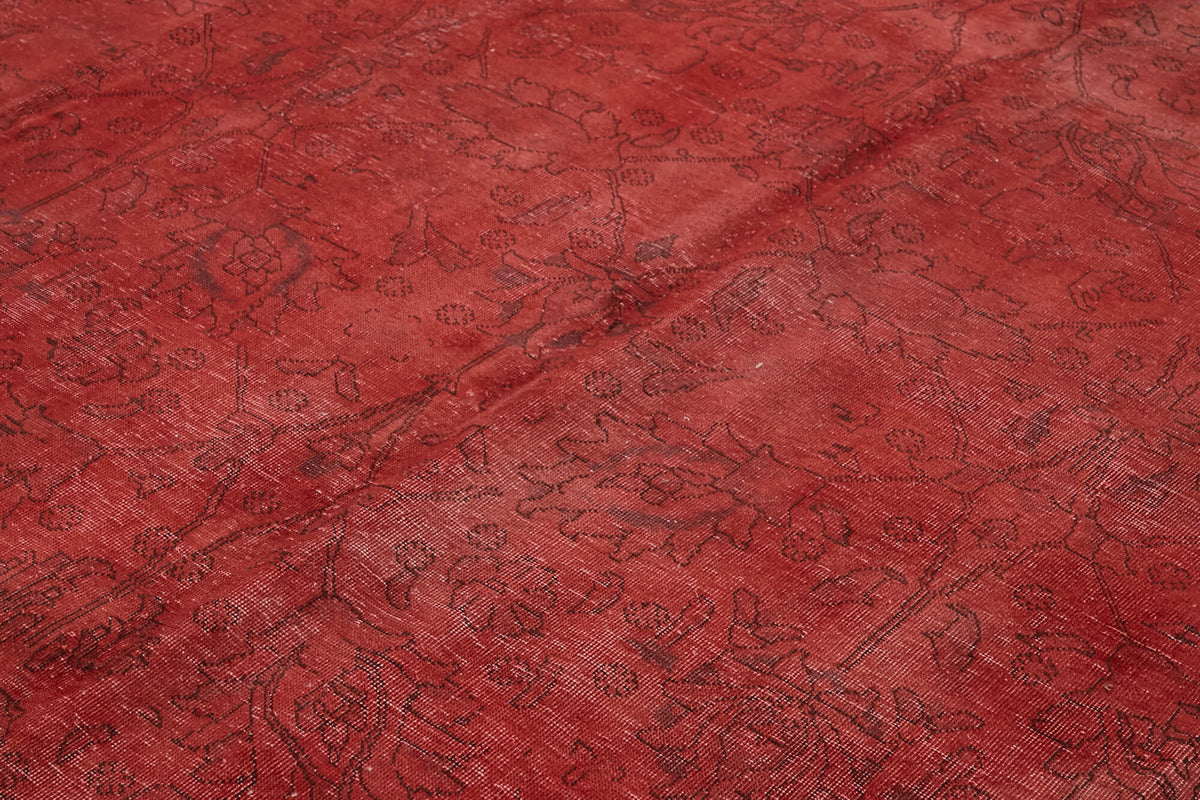 Zelko Bordo Modern Halı Soyut Eskitme Dokulu 316x380 cm 44169 – mekânda kullanım