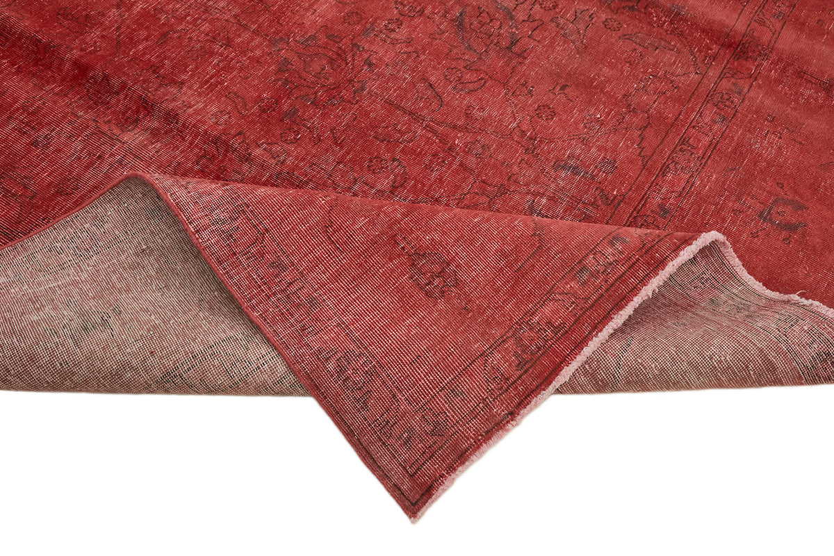 Zelko Bordo Modern Halı Soyut Eskitme Dokulu 316x380 cm 44169 – kenar detayı