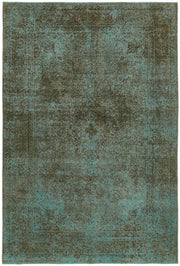 Zelko Turkuaz Kahverengi Modern Soyut Desenli El Dokuma Halı 242x349 cm