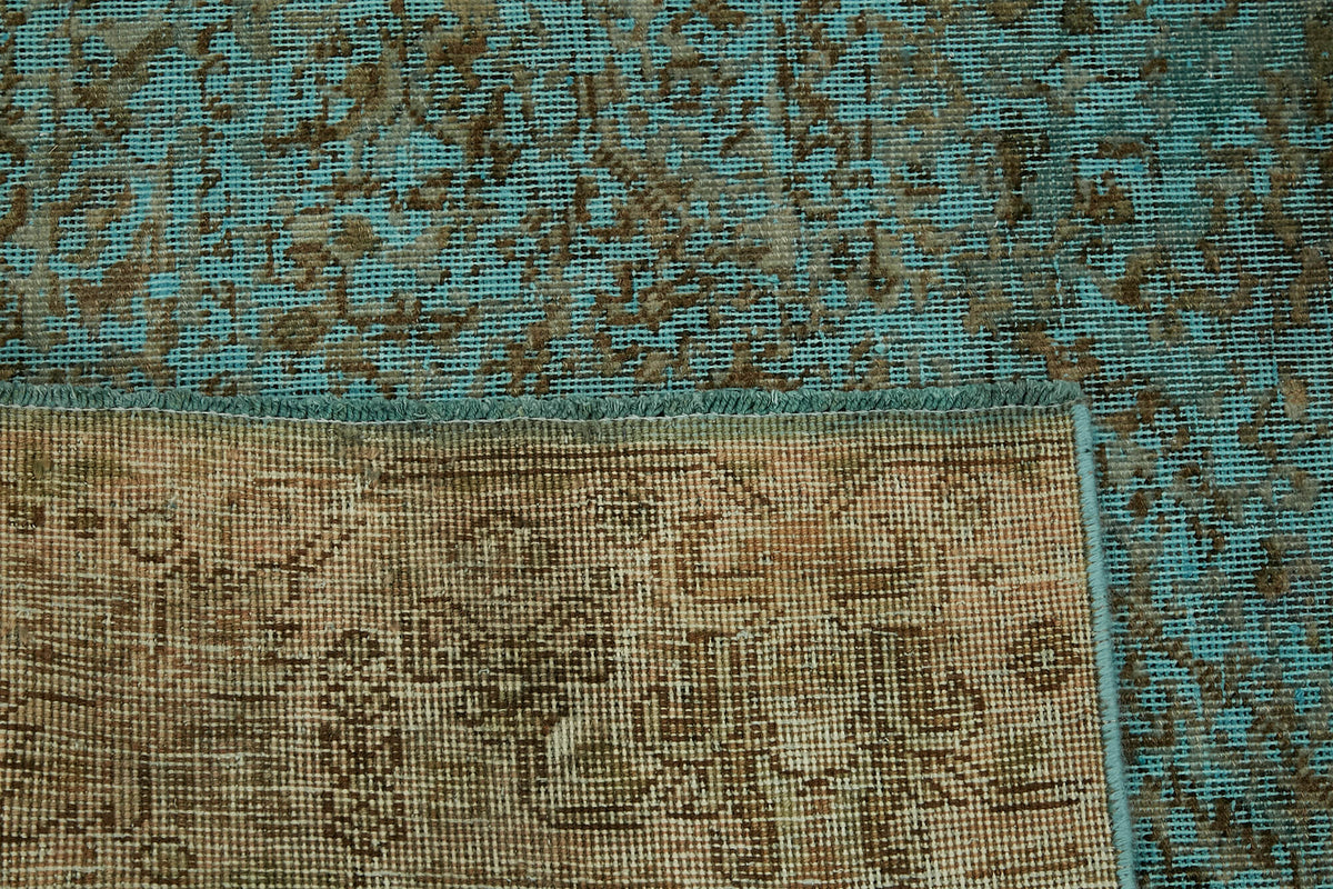 Zelko Düz Kahverengi Halı Overdyed Soyut Desenli 232x319 cm 44182 – arka yüz görünümü