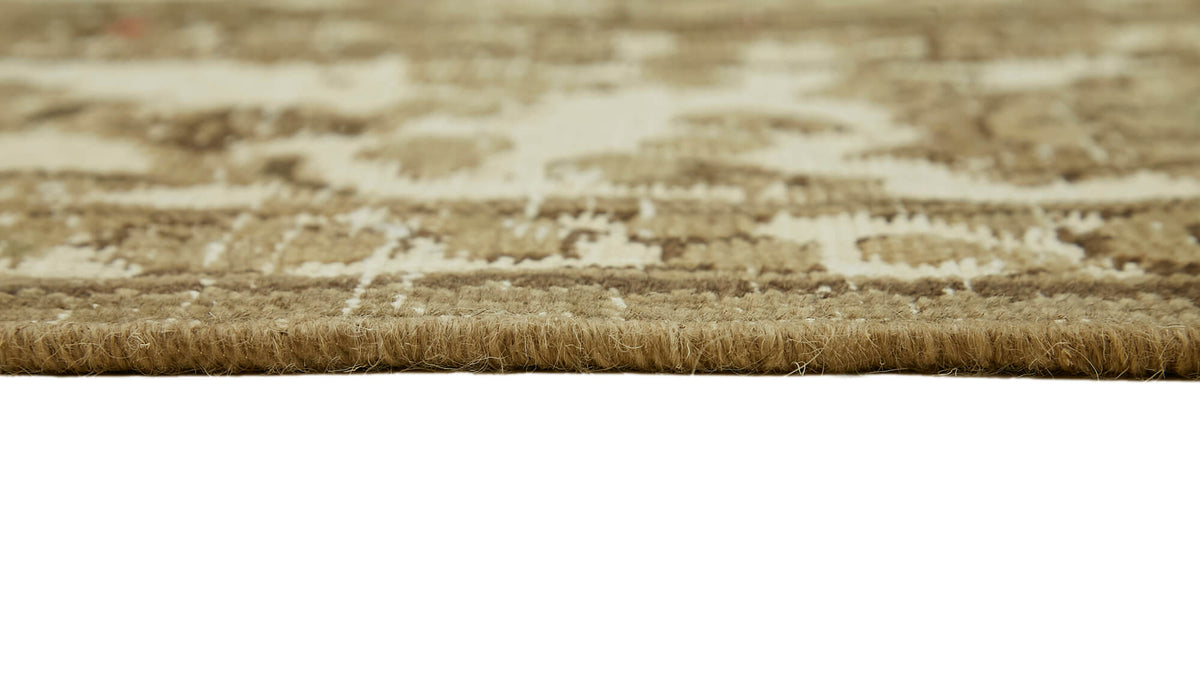 Rusvo Vintage Bej Kahve Madalyon Desenli El Dokuma Halı 286x374 cm – farklı açı