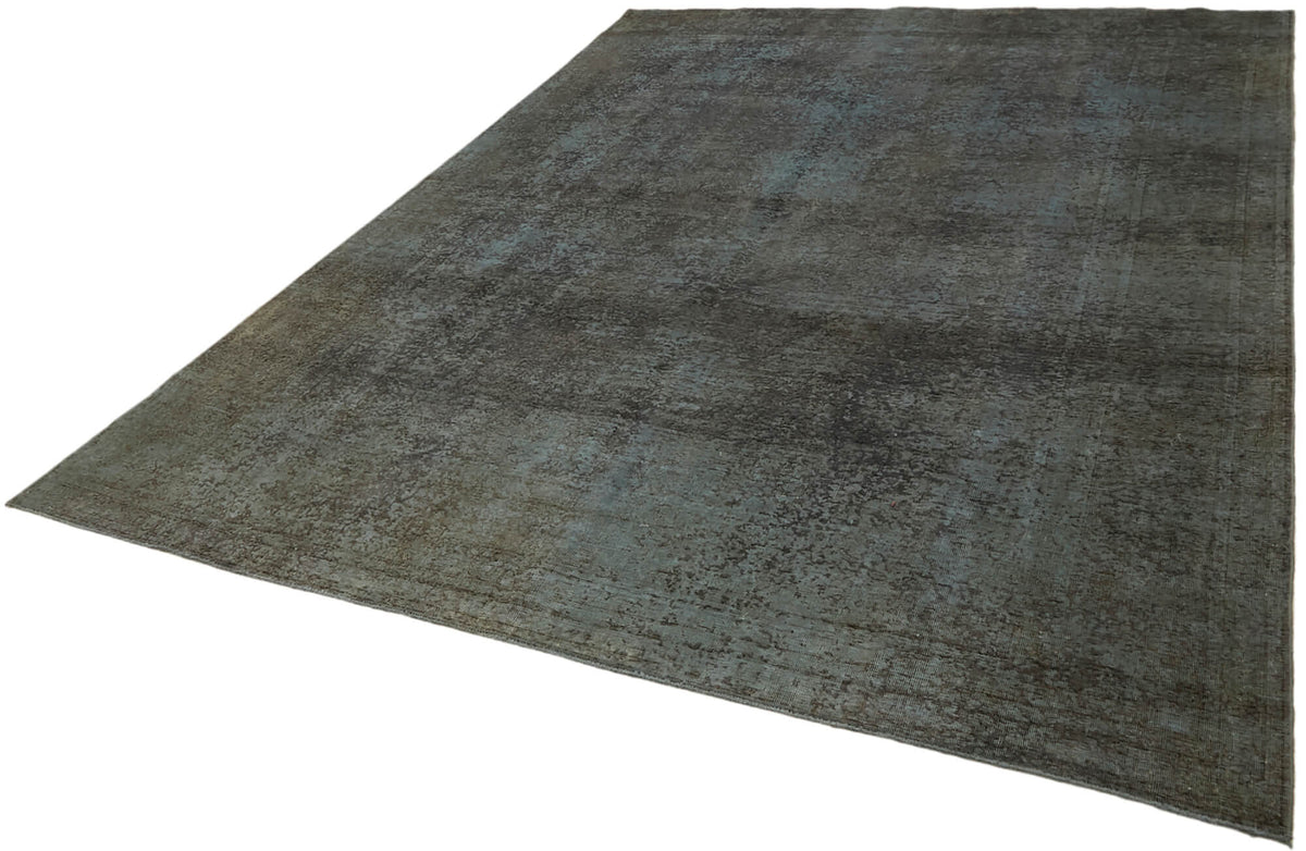Zelko Gri Antrasit Soyut Desenli El Dokuma Halı 241x341 cm – doku yakın çekim