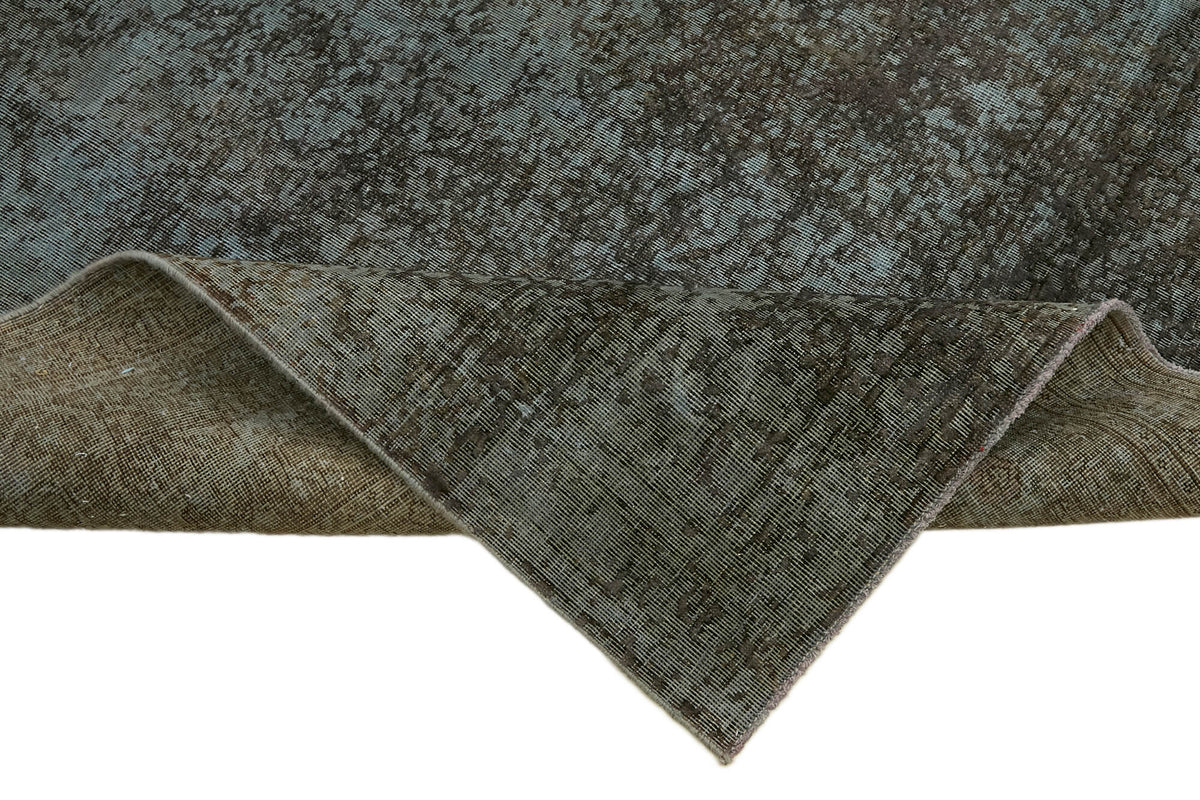 Zelko Gri Antrasit Soyut Desenli El Dokuma Halı 241x341 cm – kenar detayı