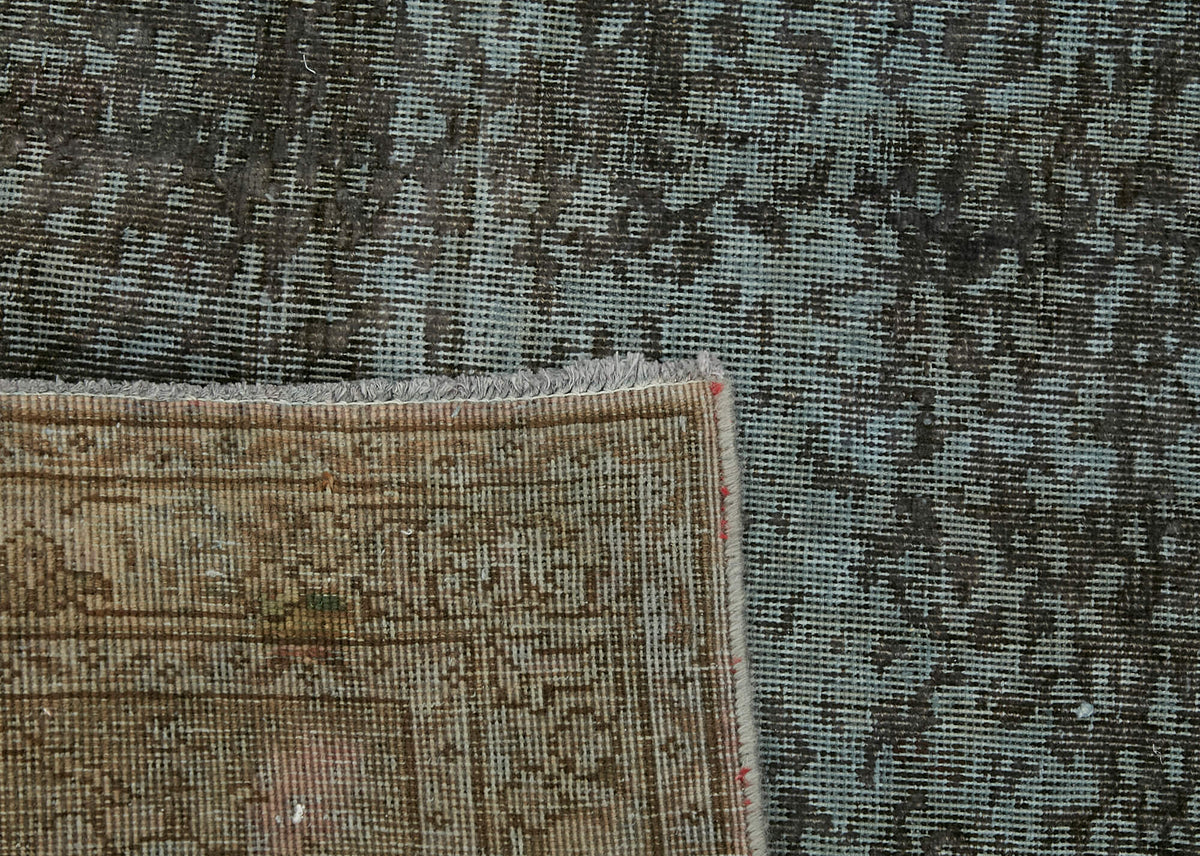 Zelko Gri Antrasit Soyut Desenli El Dokuma Halı 241x341 cm – arka yüz görünümü